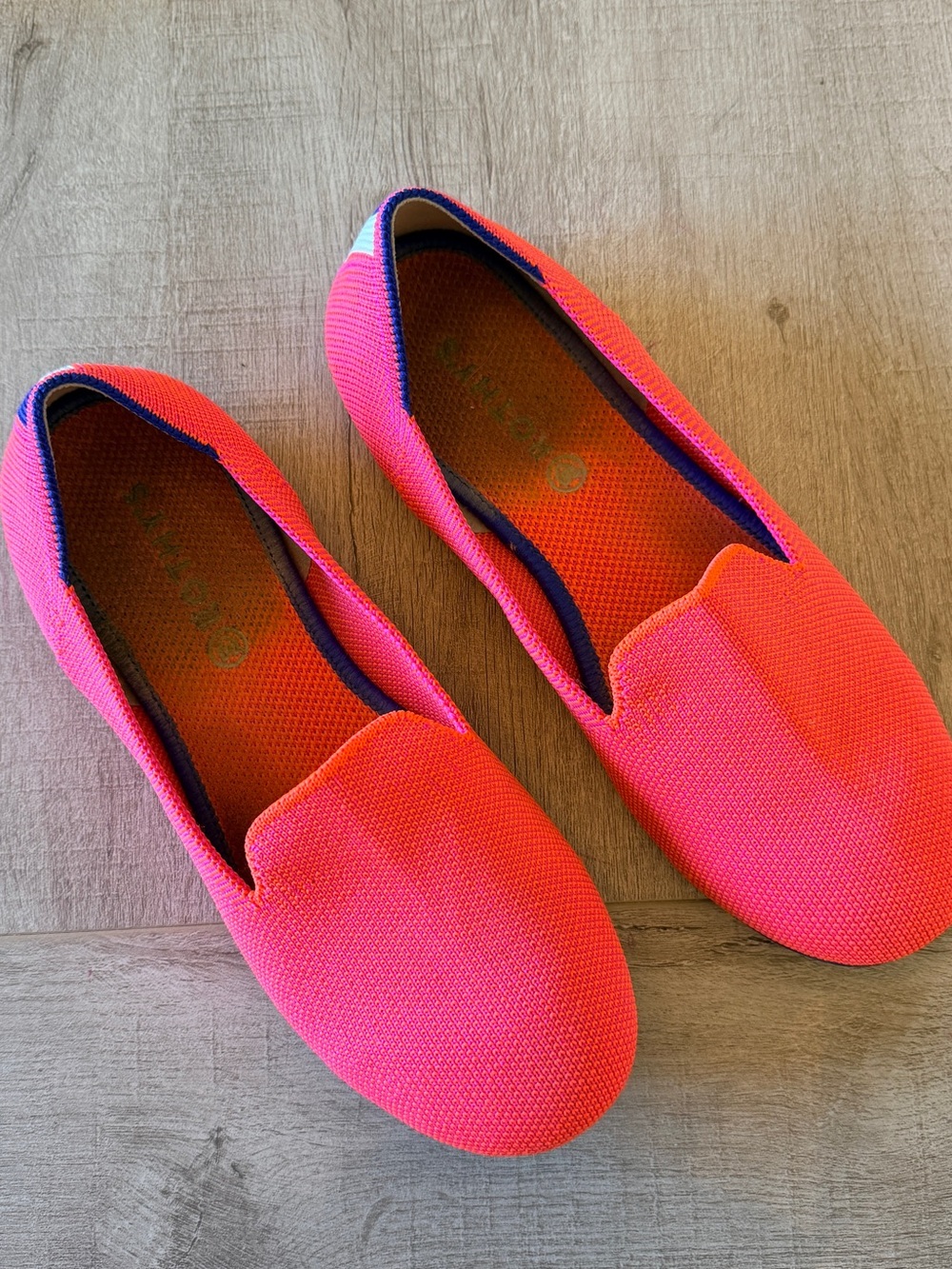 ROTHYS Slip-On Knit Loafers — Bright Pink